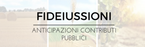 FIDEIUSSIONI ANTICIPAZIONI CONTRIBUTI PUBBLICI